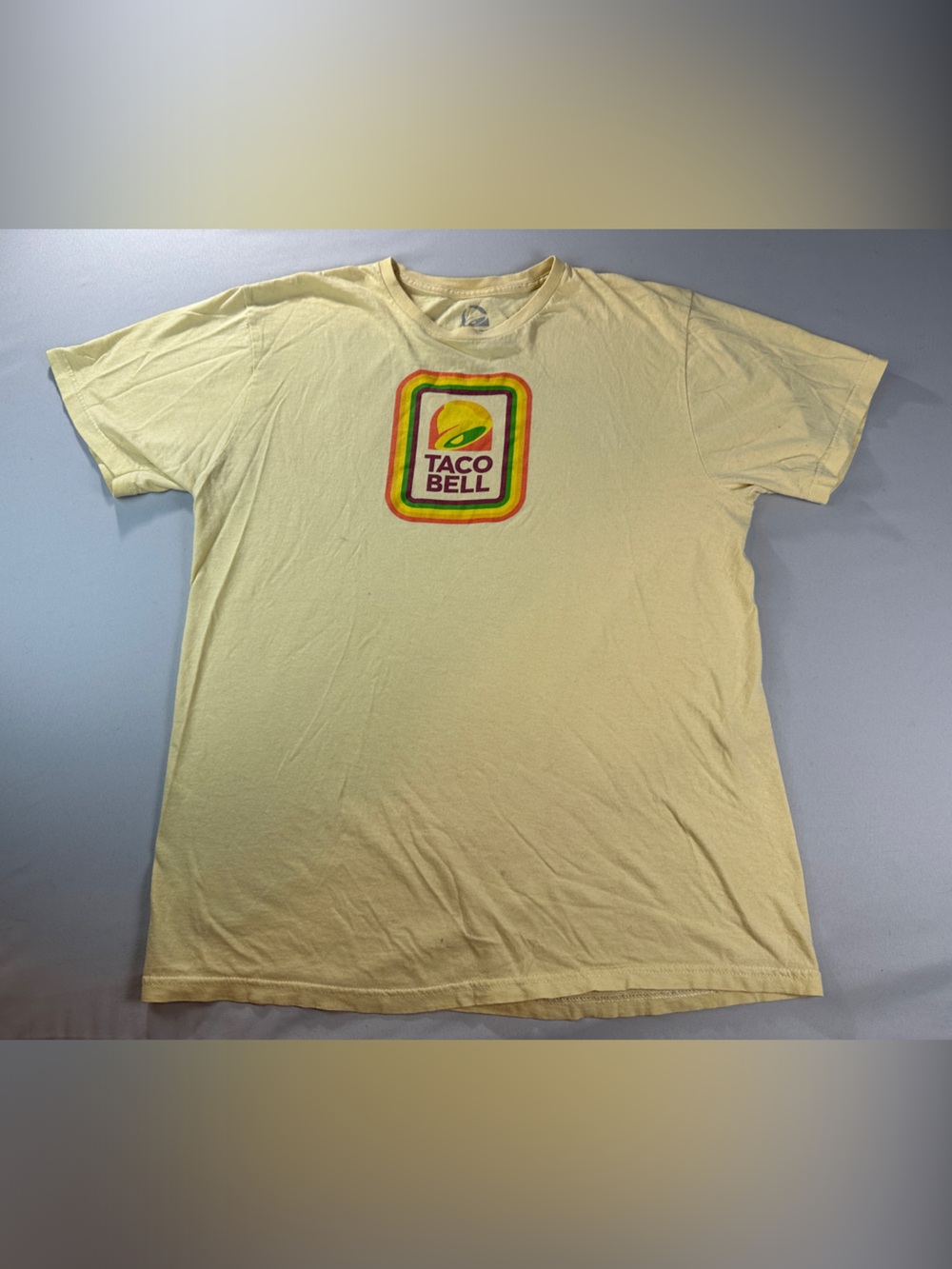 Taco Bell Short Sleeve Shirt Logo Tee Yellow